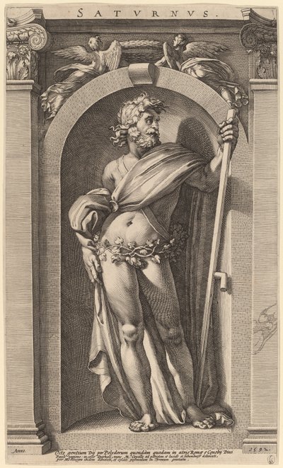 土星 作： Hendrik Goltzius after Polidoro da Caravaggio