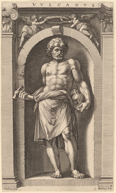 バルカン 作： Hendrik Goltzius after Polidoro da Caravaggio