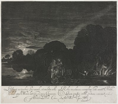 エジプトの夜への飛行。 作： Hendrik Goudt