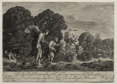 トビアスと天使の小皿。 作： Hendrik Goudt