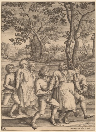 右に歩くてんかん 作： Hendrik Hondius I after Pieter Bruegel the Elder