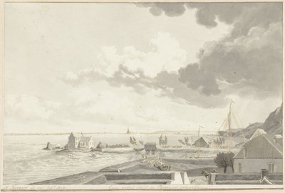 1809年、遠方にペルジンゲンがいる浸水したOoijpolder 作： Hendrik Hoogers (signed by artist)