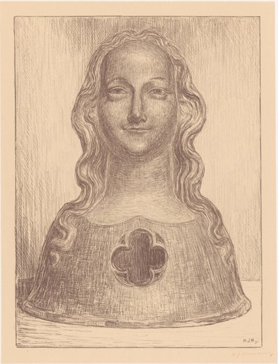 聖ウルスラの処女の胸像 作： Hendrik Johannes Haverman (signed by artist)