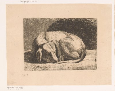 眠る犬 作： Hendrik Jozef Franciscus van der Poorten