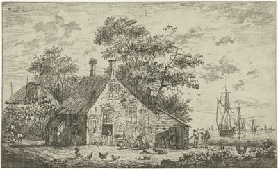 川沿いの農場 作： Hendrik Kobell