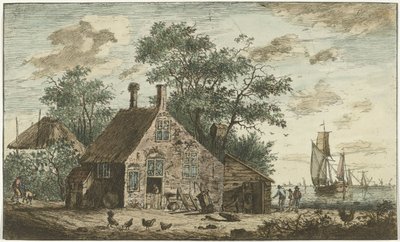 川沿いの農場 作： Hendrik Kobell