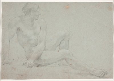 男性モデル研究、着席 作： Hendrik Krock