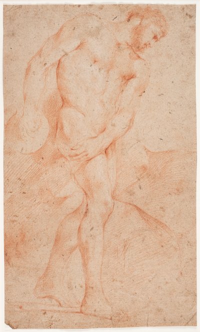 男性モデル研究、立っています。 作： Hendrik Krock