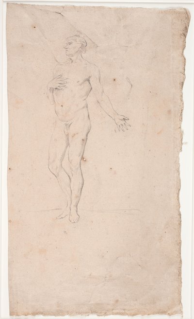 男性モデル研究、立っています。 作： Hendrik Krock