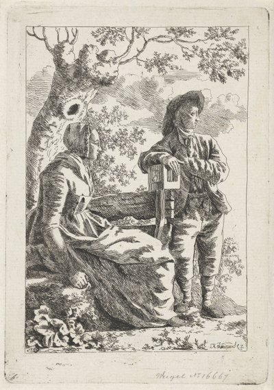 木の近くの男と女 作： Hendrik Kuipers