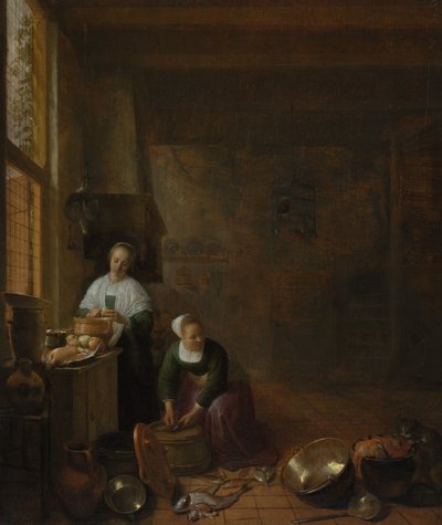 キッチン、カリフォルニア州。 1643年。 作： Hendrik Martensz. Sorgh