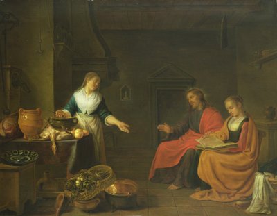 マーサとマリアの家のキリスト、1645 作： Hendrik Martensz Sorgh