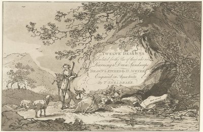 Herderin in een landschap 風景を描く人のために計算された12のデザイン（オブジェクトのシリーズタイトル） 作： Hendrik Meijer
