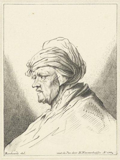 左の老婆の胸像 作： Hendrik Nieuwenhuysen