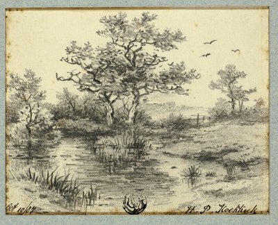 池のそばの木 作： Hendrik Pieter Koekkoek