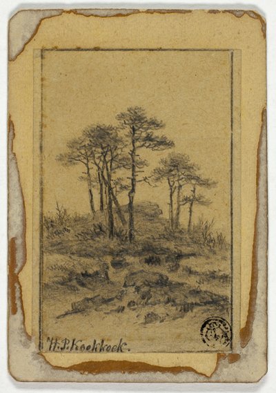 ロッキーヒルの木々 作： Hendrik Pieter Koekkoek