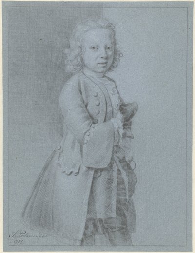 立っている少年の肖像画 作： Hendrik Pothoven