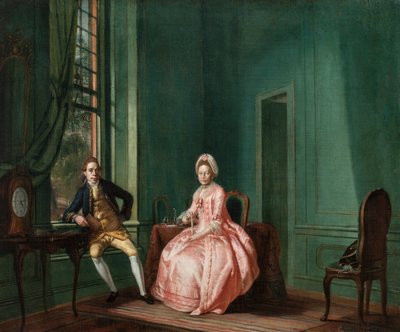 詩人ヨハネス・ノムスと妻アンナ・マリア・テルホルスト（アムステルダム、自室にて 作： Hendrik Pothoven