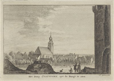 オーストフォルネの眺め Het Dorp Oostvoorn, uyt de Burgt (オブジェクトのタイトル) 作： Hendrik Spilman