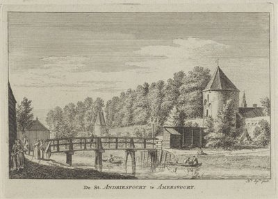 アメルスフォールトのシント アンドリスポールトの眺め Amersvoort の St. Andriespoort (オブジェクトのタイトル) 作： Hendrik Spilman