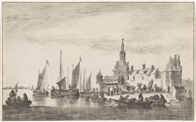 家の近くの銀行のトレーダーと川の景色 作： Hendrik Spilman