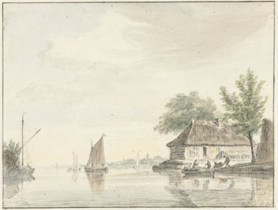 帆船のある川の風景 作： Hendrik Spilman
