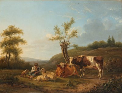 ダートハイゼン近くの牛のいる風景 作： Hendrik Stokvisch