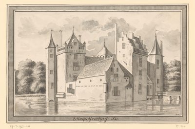 Heemskerk近くのSlot Assumburgの眺め、1640年 