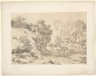 途中の干し草ワゴン テンタミナ・リソグラフィカ（シリーズタイトル） イタリアの風景（連載タイトル） 作： Hendrik Voogd