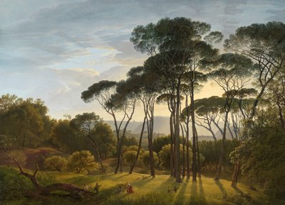 傘松のあるイタリアの風景 作： Hendrik Voogd
