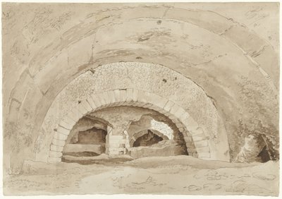 チボリのいわゆるマエケナスの厩舎 ローマ時代の遺跡の金庫室 作： Hendrik Voogd