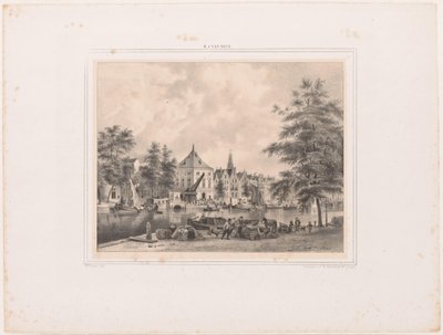 Spaarne からのハールレムの眺め 作： Hendrik Wilhelmus Last