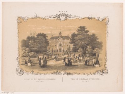 オーバービーク城の眺め Overbeek Castle のビュー (Velp) (オブジェクトのタイトル) アーネム (オブジェクトのシリーズ タイトル) 作： Hendrik Wilhelmus Last