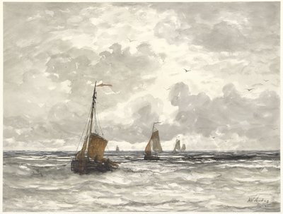 ブレーカーの漁船 作： Hendrik Willem Mesdag