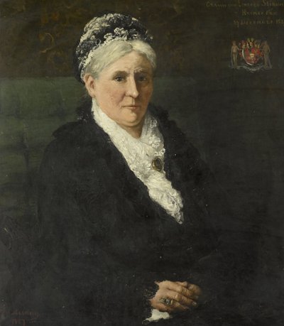 マリア・エルミナ・ヘームスケルク (1827-1908)。 Menno David Graaf van Limburg Stirumの妻 作： Hendrik Willem Mesdag