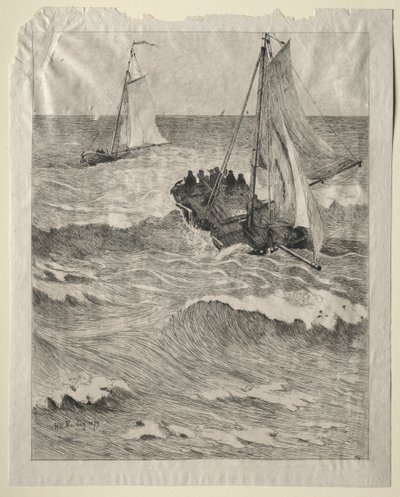 マリンシーン、1879年。 作： Hendrik Willem Mesdag