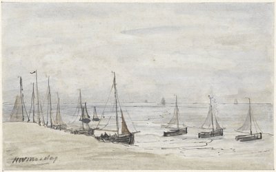 ビーチでフィンチを釣る 作： Hendrik Willem Mesdag