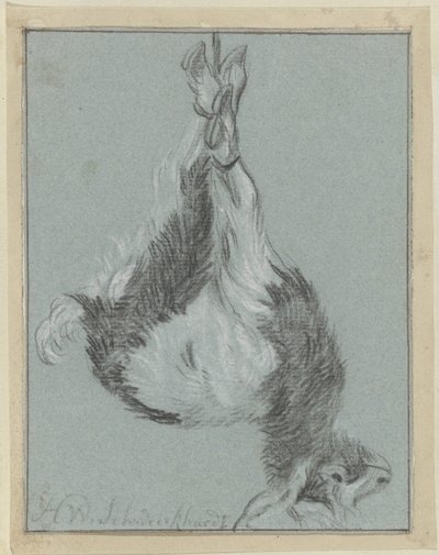 瀕死のヤギ 作： Hendrik Willem Schweickhardt (signed by artist)