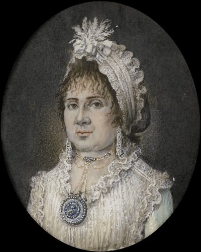 キャサリン・テレジア・ウェーバー (1760/61-1847)。 Joannes Titingh の妻、アムステルダム 作： Hendrik van Overklift (possibly)