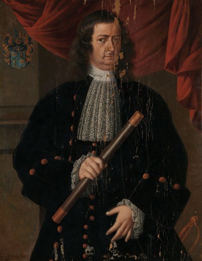 クリストファー・ヴァン・スウォル (1713-1718) Christoffel van Swoll (Swol, Zwol)、オランダ領東インド総督の肖像 作： Hendrik van den Bosch