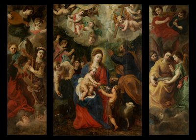 Pyhä perhe enkelien kanssa (öljy paneelissa) 作： Hendrik van the Elder Balen