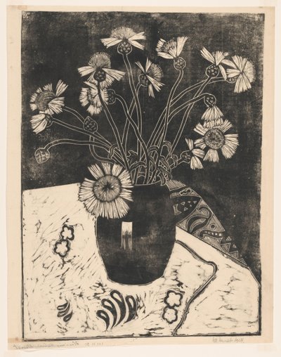 花瓶の花 作： Henk Henriët (signed by artist)