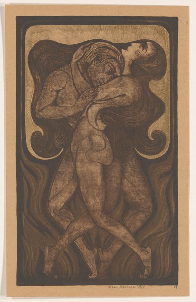 絡み合う裸の男と女 作： Henk Schilling