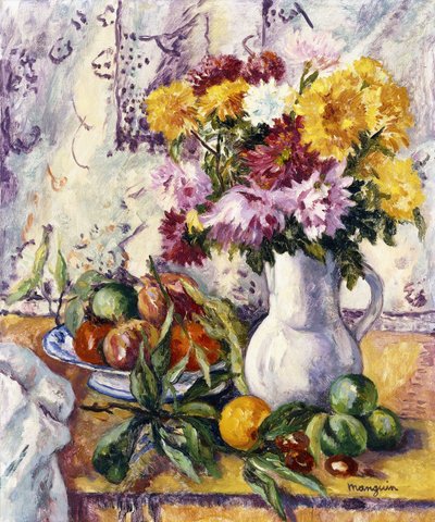 菊と果実 作： Henri Charles Manguin