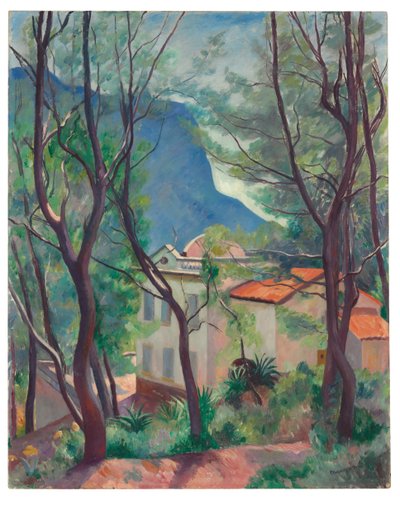 木々の中の家、ヴィルクローズ 作： Henri Charles Manguin