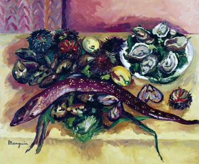 Still Life with Eel, painting by Henri Charles Manguin (1874-1949). France, 20th century.   1450622   ja       japanese Successfully Translated  Original: Book of Hours, Add MS 32454 f.2r, France Translat: Book of Hours, Add MS 32454 f.2r, France 1440807 j 作： Henri Charles Manguin