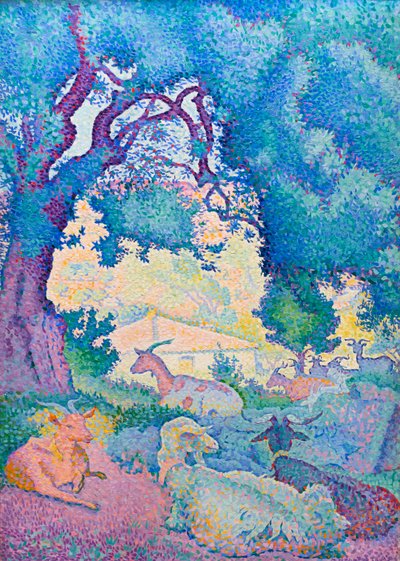 paisagem com cabras 作： Henri Edmond Cross