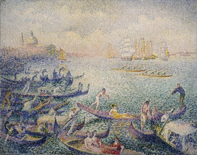 ヴェネツィアのレガッタ 作： Henri-Edmond Cross