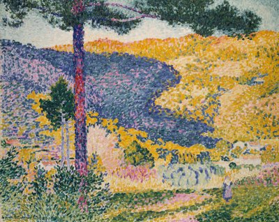 モミのある谷（山の陰） 作： Henri Edmond Cross