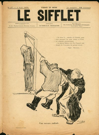 ル・ホイッスル」27番、Satirique en N & B 作： Henri Gabriel Ibels